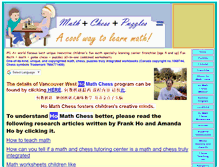 Tablet Screenshot of mathandchess.com